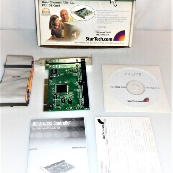 Star Tech IDE CARD Dual Channel ATA-133 PCI IDE CARD Windows 98 ME 2000 XP - Picture 1 of 12